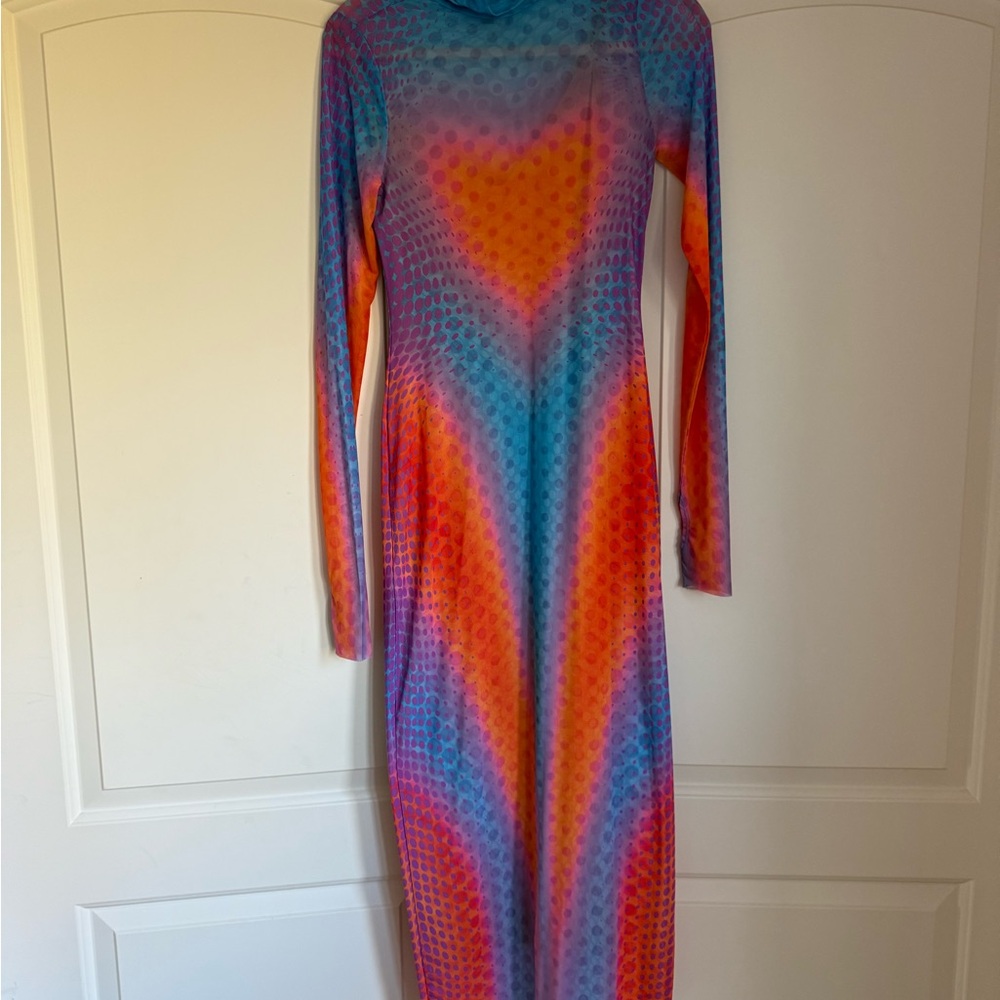 AFRM Multicolor Long Sleeve Dress